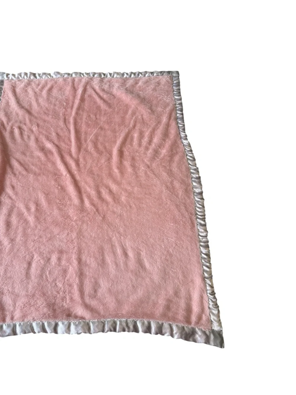 Little Journey Aldi Soft Pink Baby Blanket Faux Fur Satin Trim Satin Trim 2018